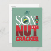 Zoon van een Notenkraker Grafisch Feestdagenkaart (Voorkant / Achterkant)