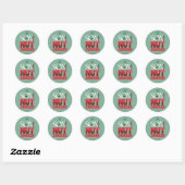 Zoon van een notenkraker ronde sticker (Vel)