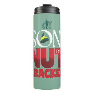 Zoon van een notenkraker thermosbeker