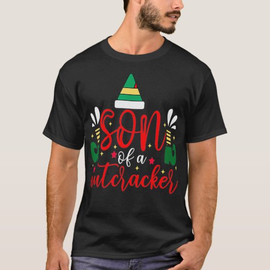 Zoon van een Nutkraker met een lelijke kerst T-shirt (Voorkant)