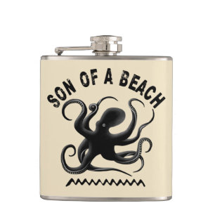 Zoon van een strand - Pun design for zee life love Heupfles