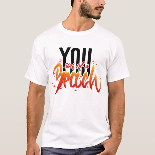 Zoon van een strand t-shirt (Voorkant)