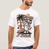 Zoon van een strand t-shirt (Voorkant)