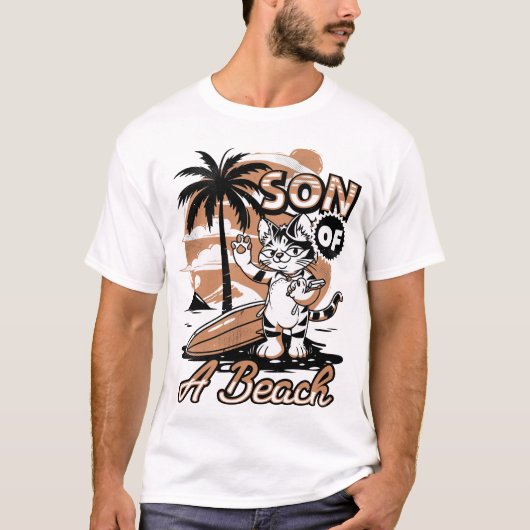 Zoon van een strand t-shirt (Voorkant)