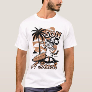 Zoon van een strand t-shirt