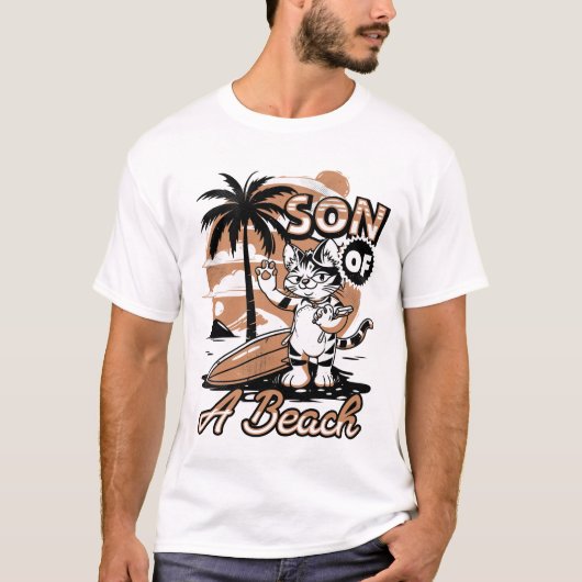Zoon van een strand t-shirt (Voorkant)
