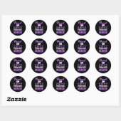 Zoon van een strijder tegen fibromyalgie ronde sticker (Vel)