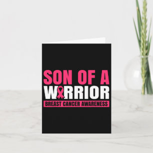 Zoon van een Warrior Breast Cancer Awareness Kaart