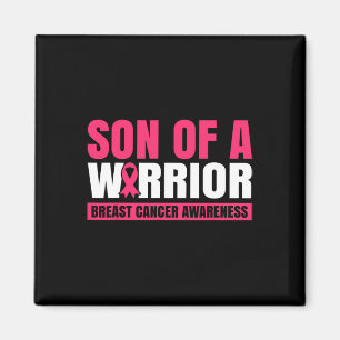 Zoon van een Warrior Breast Cancer Awareness Magneet