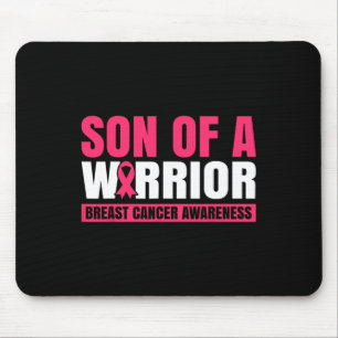 Zoon van een Warrior Breast Cancer Awareness Muismat