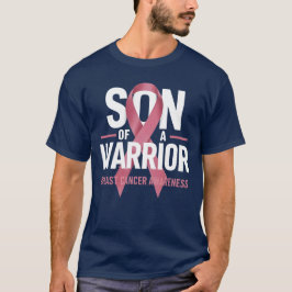 Zoon van een Warrior Breast Cancer Awareness T-shirt