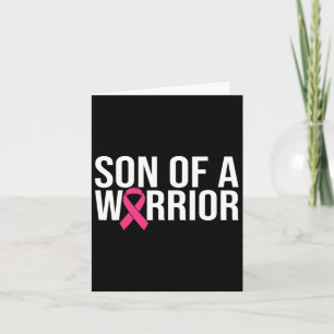 Zoon van een Warrior Pink Ribbon Breast Cancer Awa Kaart