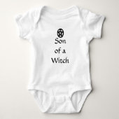 Zoon van een Witch Pagan Pentacle Baby Clothes Romper (Voorkant)
