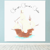 Zoon van een zeemanspiraat canvas afdruk (Insitu (Houten vloer))