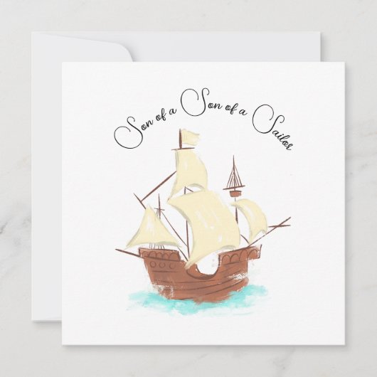 Zoon van een zeemanspiraat kaart (Voorkant)