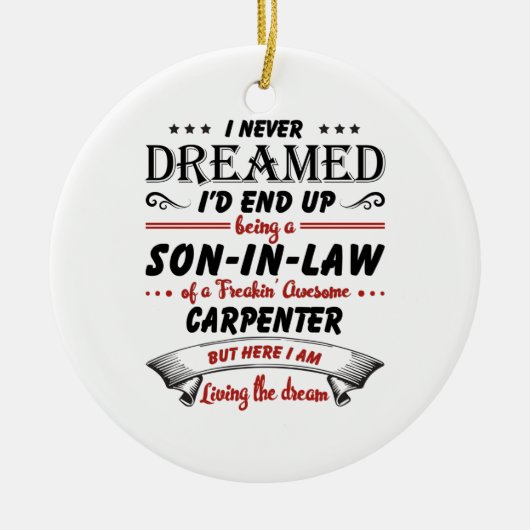 Zoon van Geweldige timmerman Keramisch Ornament (Voorkant)