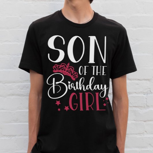 Zoon van het Birthday Girl Gepersonaliseerd Squad  T-shirt