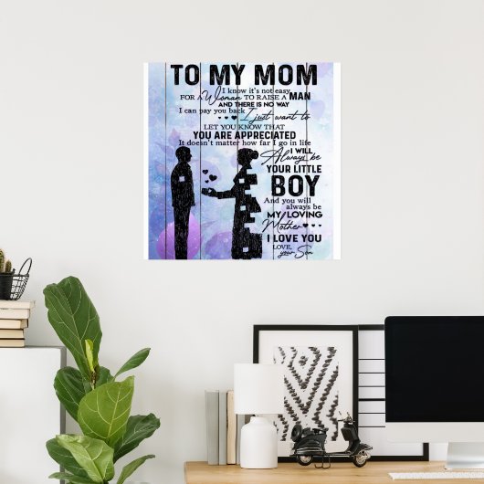 Zoon van mijn mam Gift | Lovely Holiday Gift Poster (Thuiskantoor)