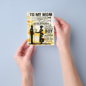 Zoon van mijn moeder brief, gezinspagnecadeau, flyer (Hand)