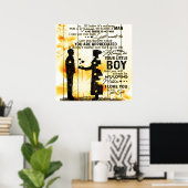 Zoon van mijn moeder brief, gezinspagnecadeau, poster (Thuiskantoor)