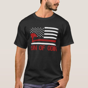 Zoon Van Odin Valhalla Amerikaanse Viking Vlag Nor T-shirt
