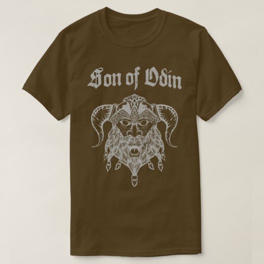 Zoon van Odin Viking-strijder Nordmann Bart T-shirt (Design voorkant)