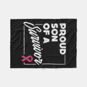 Zoon van overlevende borstkankerondersteunende gif fleece deken (Voorkant (Horizontaal))
