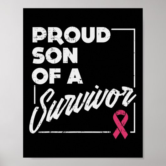 Zoon van overlevende borstkankerondersteunende gif poster (Voorkant)