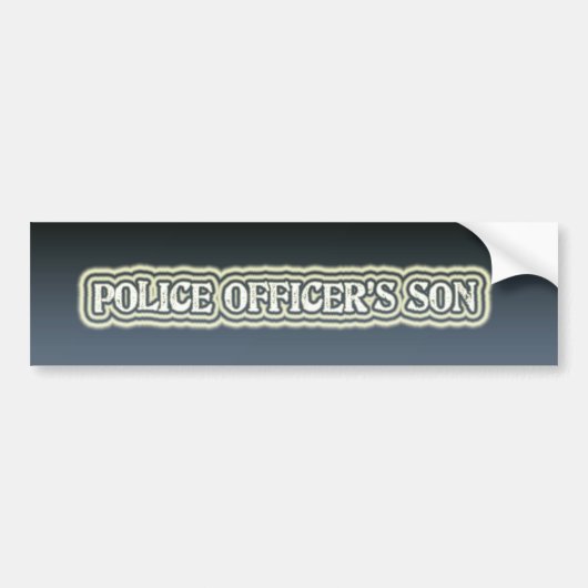 Zoon van politieagent bumpersticker (Voorkant)