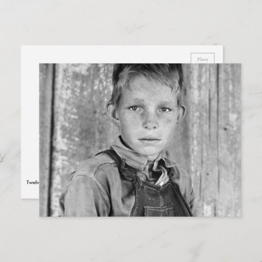 Zoon van Sharecropper - 1937 Briefkaart (Voorkant / Achterkant)