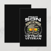 Zoon van Veteranese Vlaggenvaders uit Vietnam RSVP Kaartje (Voorkant / Achterkant)