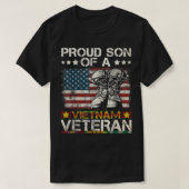 Zoon van Viëtvincie Veteranese Vlag van de VS T-shirt (Design voorkant)
