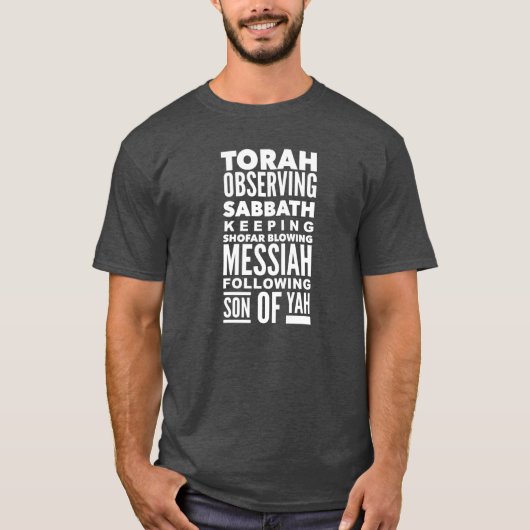 Zoon van Yah Hebrew Roots Messianic T-shirt (Voorkant)