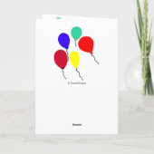 Zoon Verjaardagsballonnen Cupcakes NAAM Kaart (Achterkant)