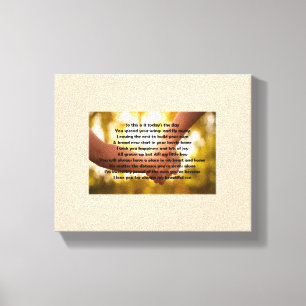 Zoon verlaten huis gedicht op doek canvas afdruk