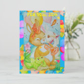 Zoon-vogelfeestdag Feestdagenkaart (Staand voorkant)