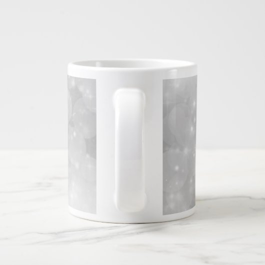 Zoon Vrolijk Kerstblauw Modern Hert Grote Koffiekop (Achterkant)
