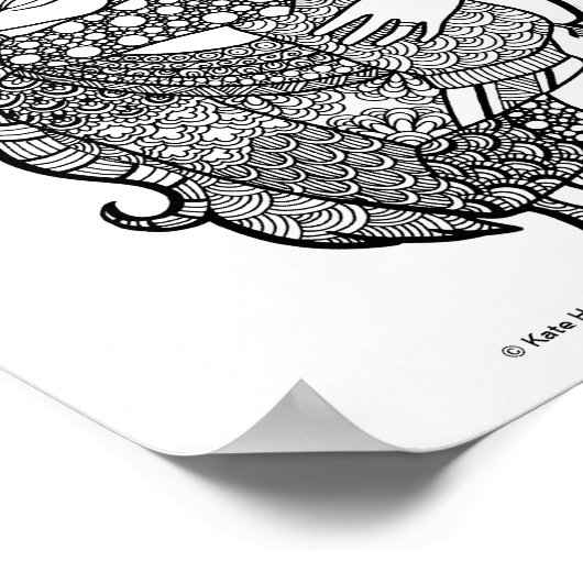 Zoon-werkliefde - Kunst voor moeder en zoon afdruk Poster (Hoek)