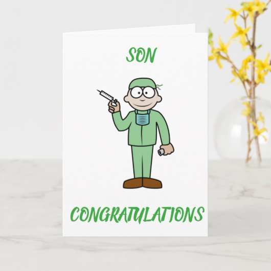 ***ZOON*** WORDT DOKTER ZO TROTS KAART (Gele Bloem)