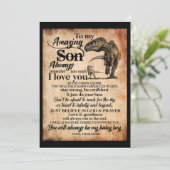 Zoonliefhebbers | Voor Mijn Geweldige Zoon Onthoud Kaart (Staand voorkant)