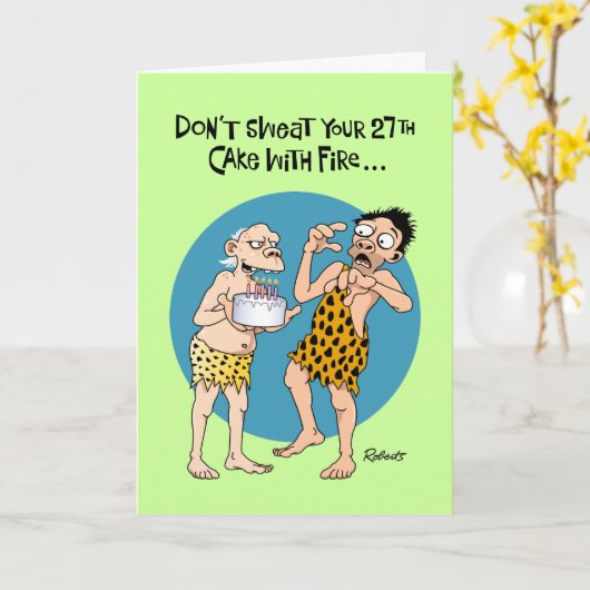 Zoon's 27e Verjaardag Kaart (Gele Bloem)