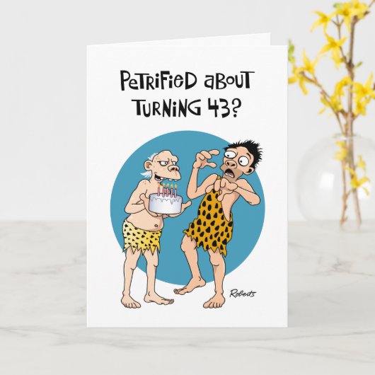 Zoon's 43e verjaardag kaart (Gele Bloem)