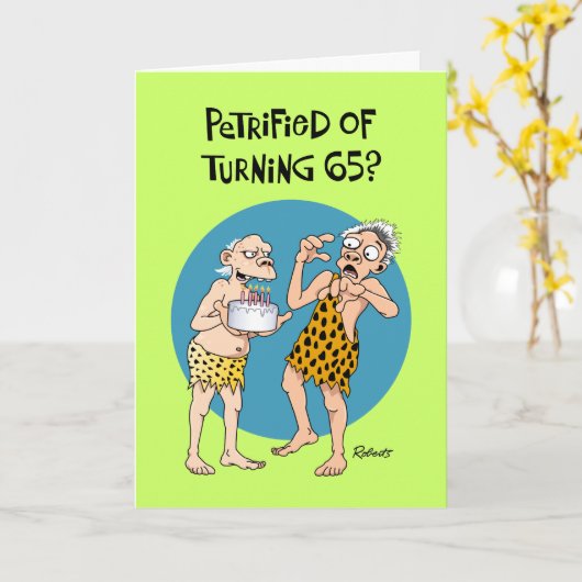 Zoon's 65ste verjaardag kaart (Gele Bloem)