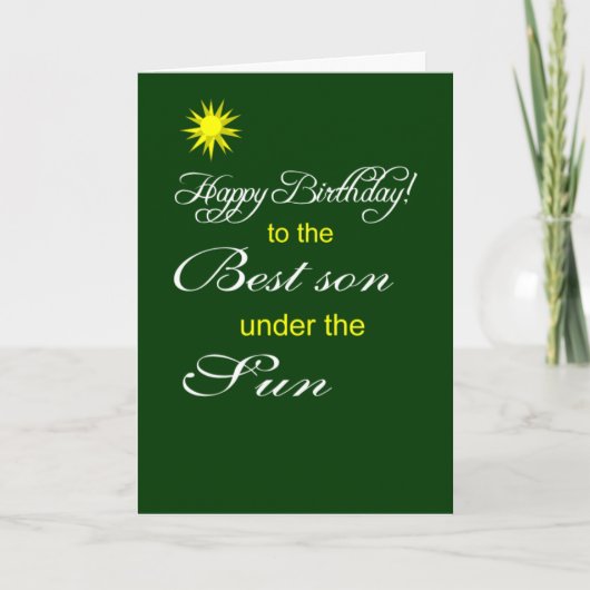 zoontjarig kaart (Voorkant)