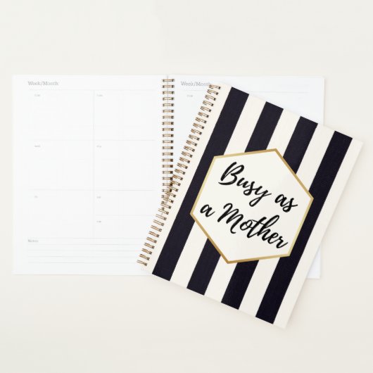 Zoop als een moeder zwart-wit gestreept planner (Display)