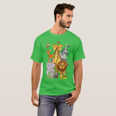 Zoorip Cute Zoo Dieren retro T-shirt (Voorkant volledig)