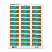 Zopvolgers in BLUE TURQUOÏE , SUMMER PARTIJ Etiket (Full Sheet)