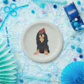 Zora The Black & Tan Cavalier King Charles Spaniel Papieren Bordje (Feest)