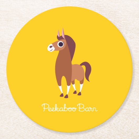 Zora the Horse Ronde Kartonnen Onderzetter (Voorkant)