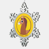 Zora the Horse Tin Sneeuwvlok Ornament (Rechts)